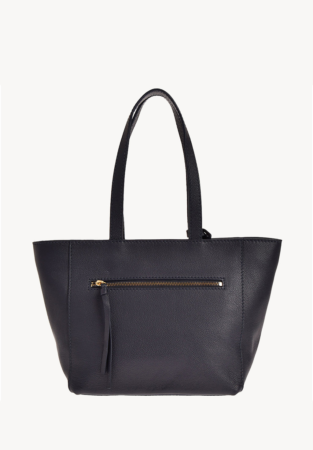 Cabas Parisien zippé en cuir grainé