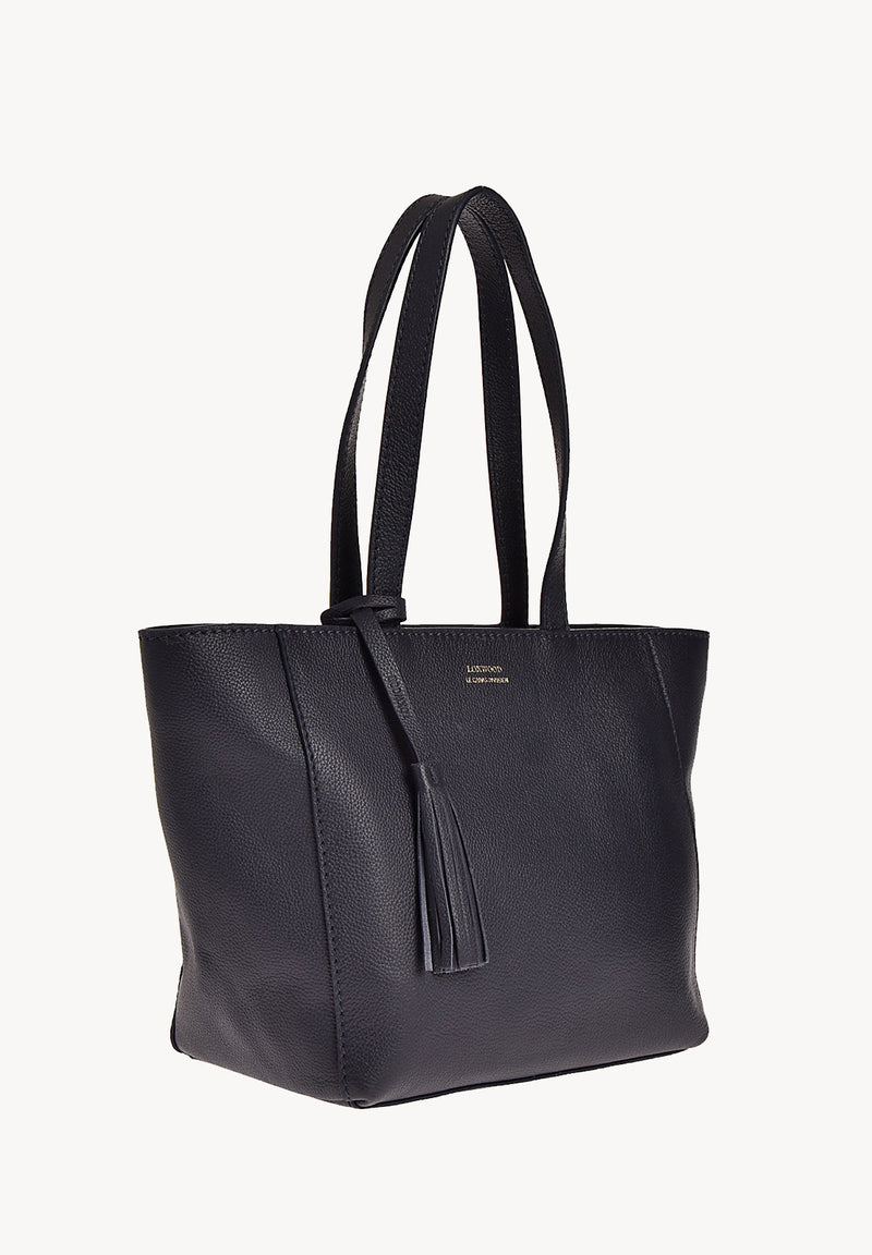 Cabas Parisien zippé en cuir grainé