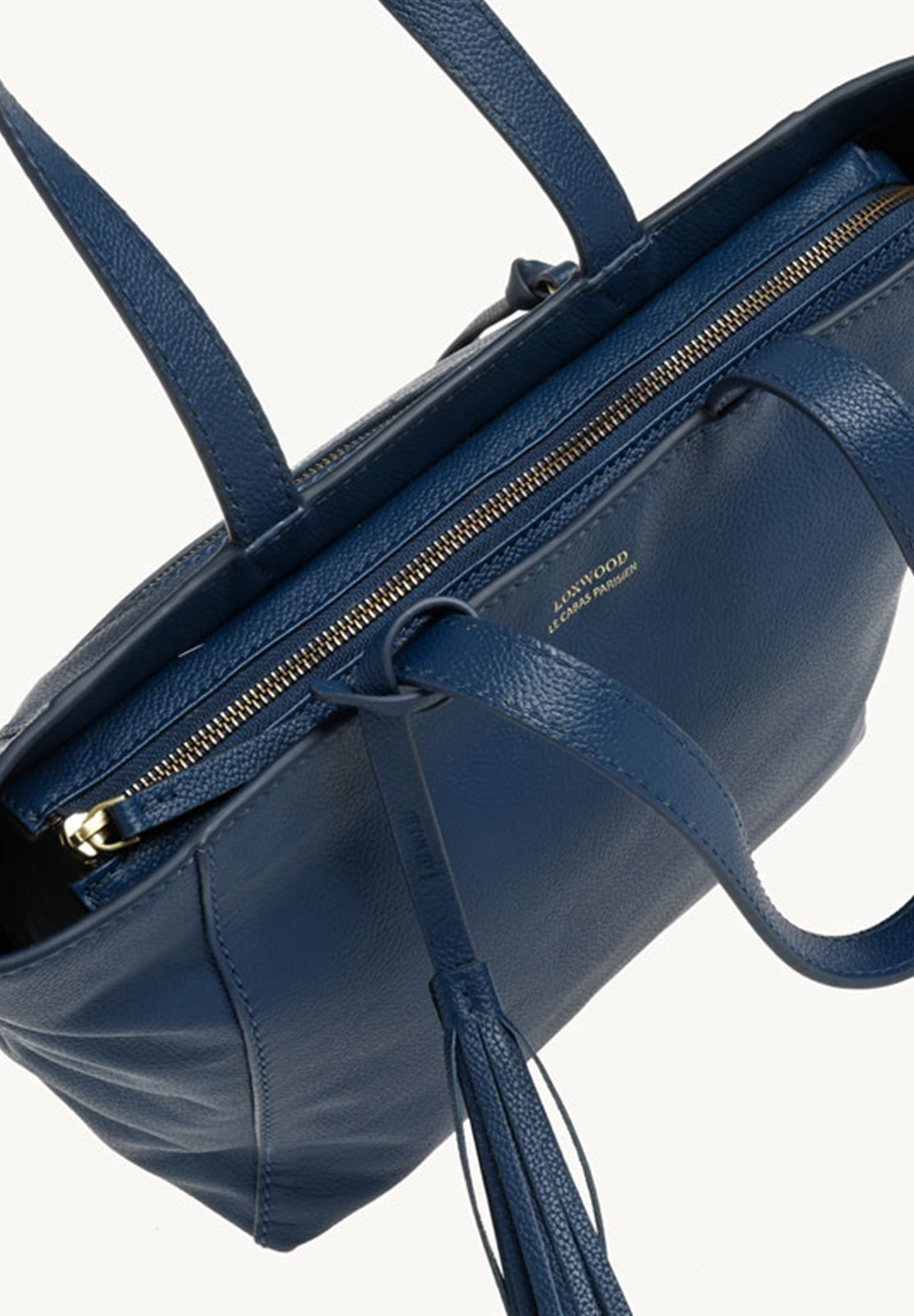 Cabas Parisien zippé en cuir grainé