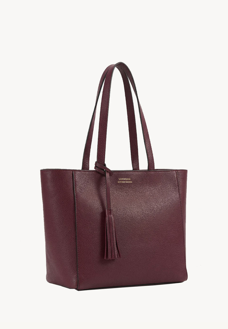 Cabas Parisien zippé en cuir grainé