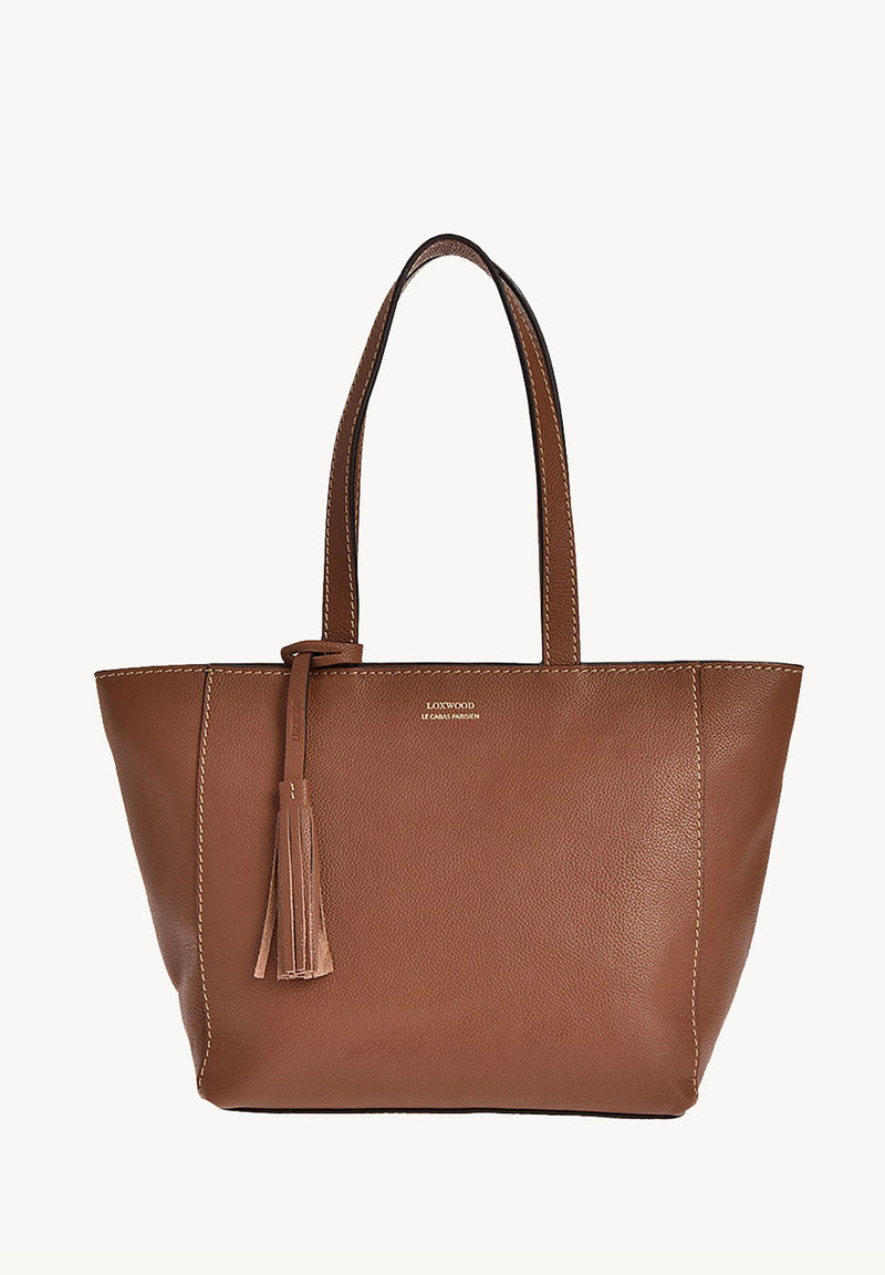Cabas Parisien zippé en cuir grainé