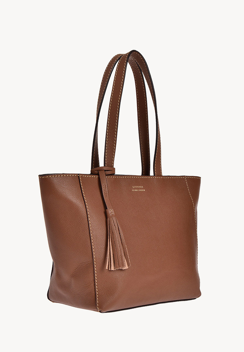 Cabas Parisien zippé en cuir grainé