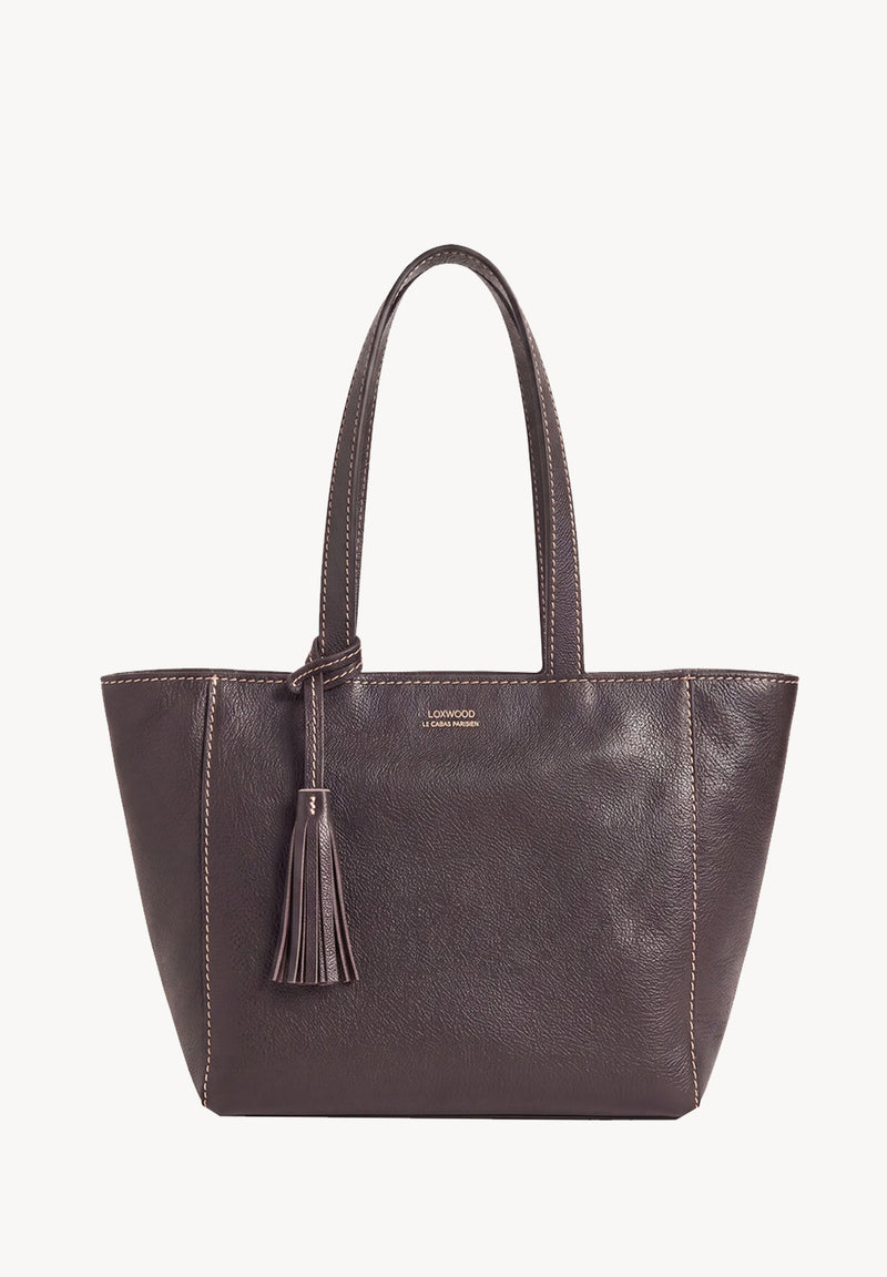 Cabas Parisien zippé en cuir grainé
