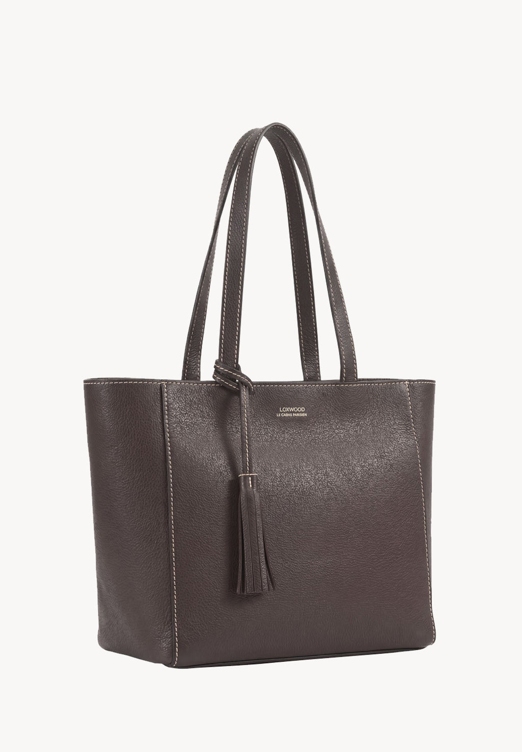 Cabas Parisien zippé en cuir grainé