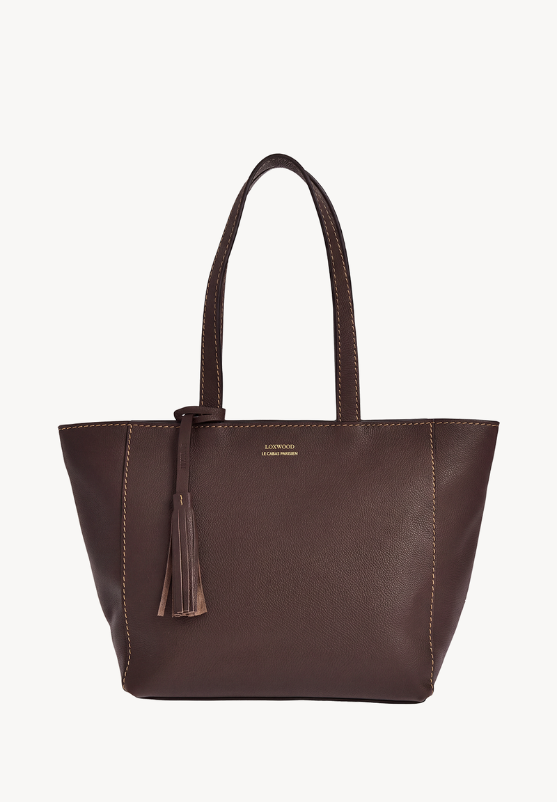 Cabas Parisien zippé en cuir grainé