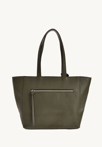 Small ZIPPER tote bag - Grained leather
