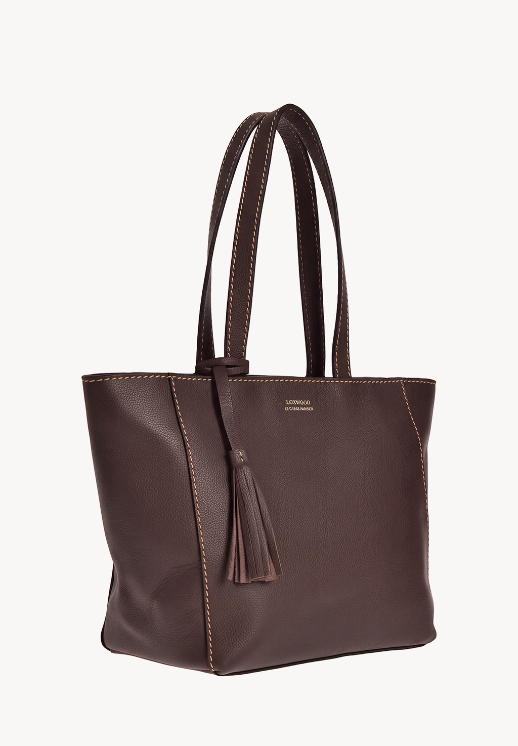 Cabas Parisien zippé en cuir grainé