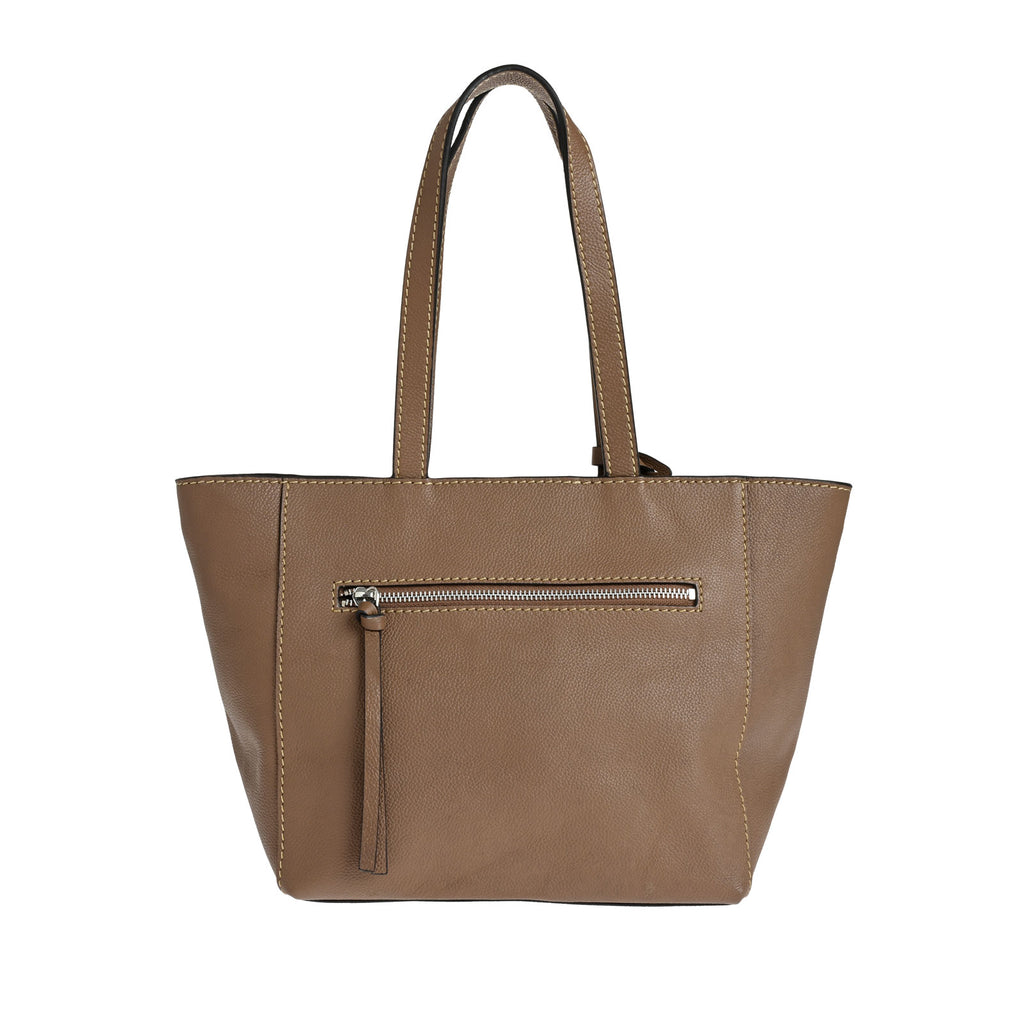 Small ZIPPER tote bag - Grained leather