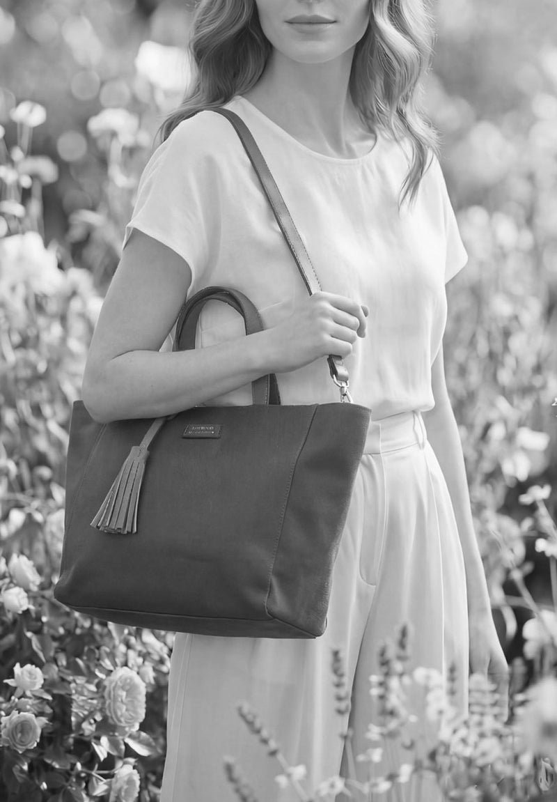 Cabas Parisien zippé en nylon avec bandoulière