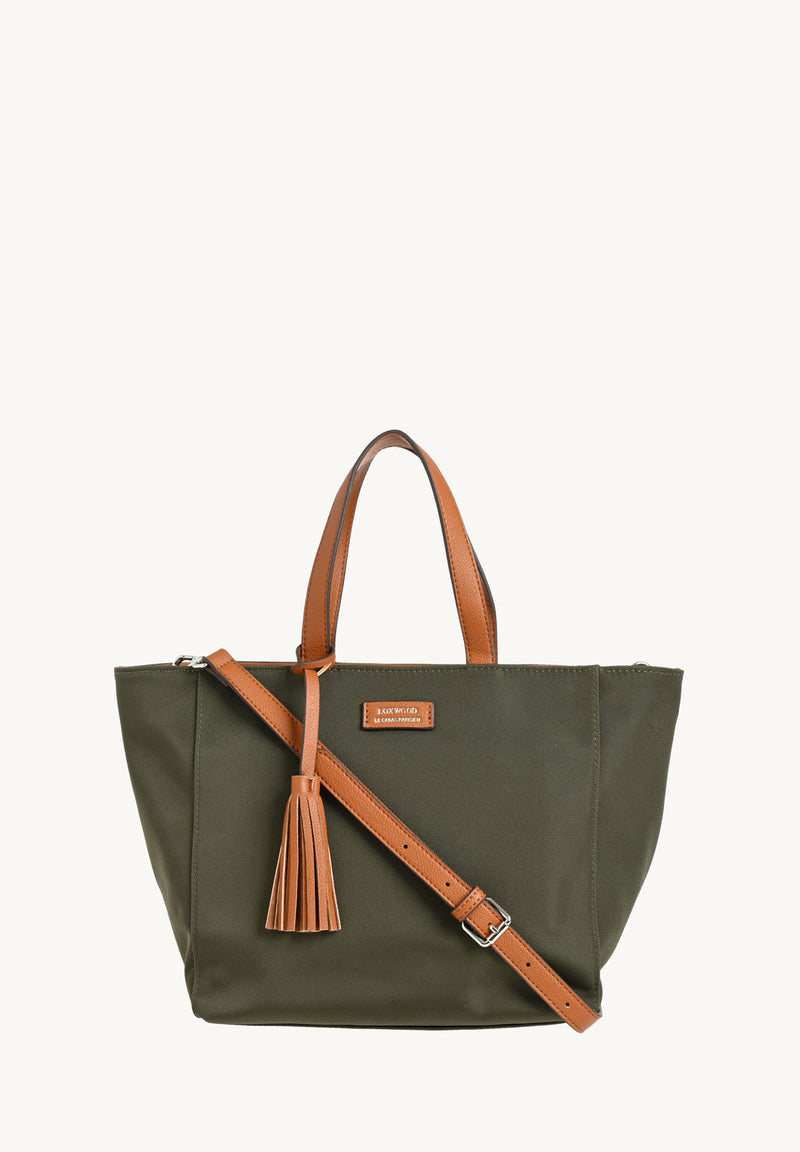 Petit cabas ZIPPÉ avec bandoulière en nylon