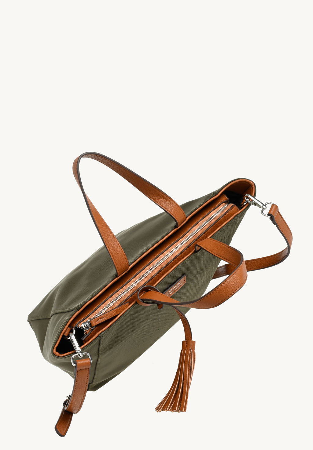 Petit cabas ZIPPÉ avec bandoulière en nylon