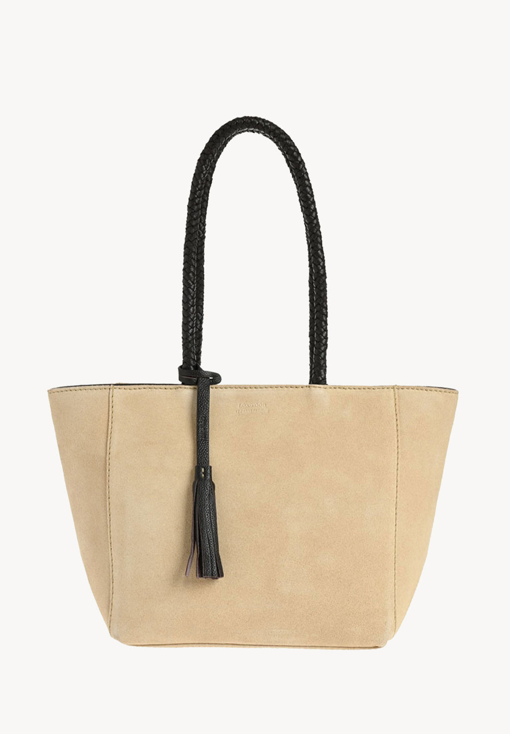 Cabas Parisien zippé en velours avec poignée tressée