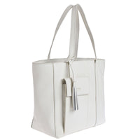 PARISIEN medium tote bag - Grained leather with front pocket