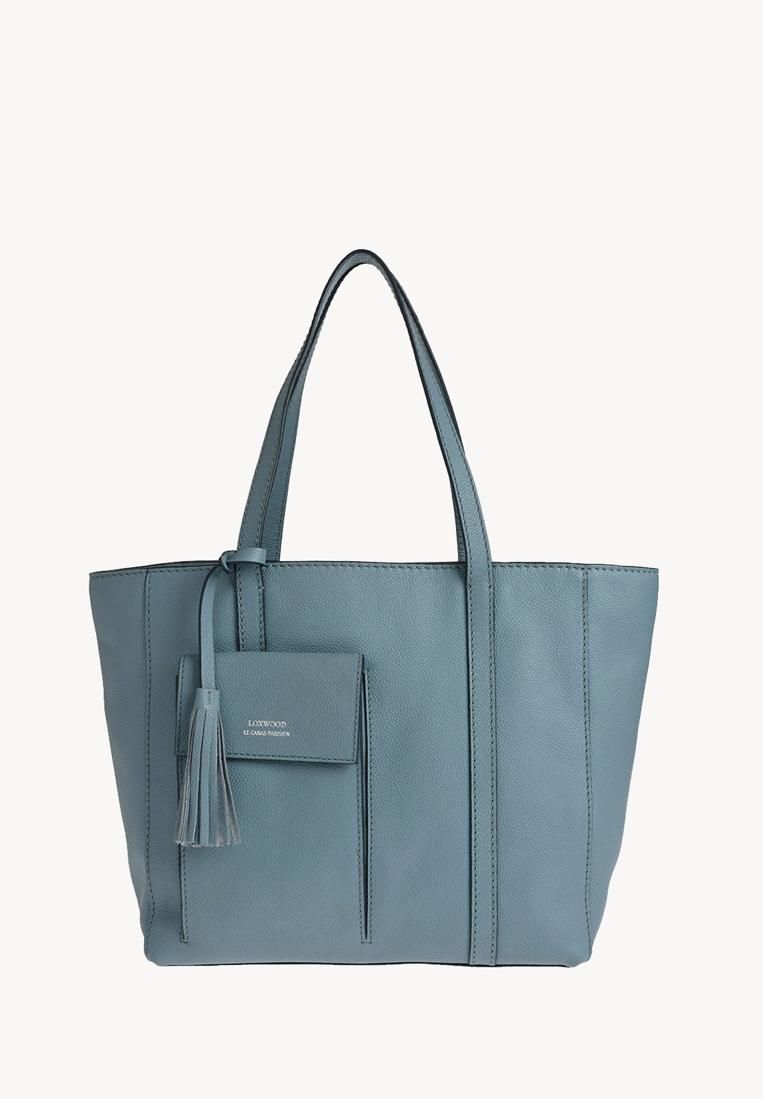 Cabas PARISIEN medium - Cuir grainé avec poche frontale