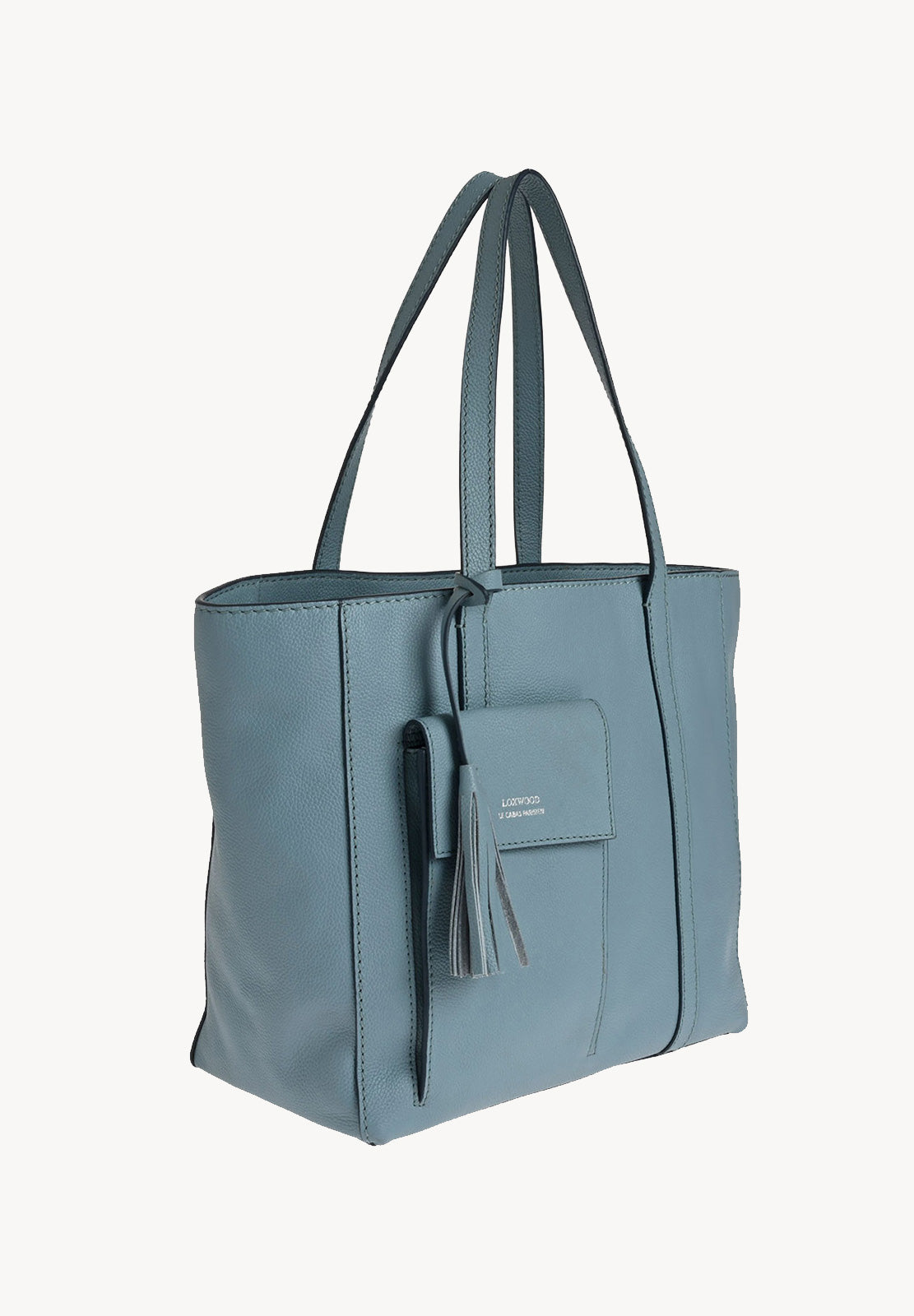 Cabas PARISIEN medium - Cuir grainé avec poche frontale