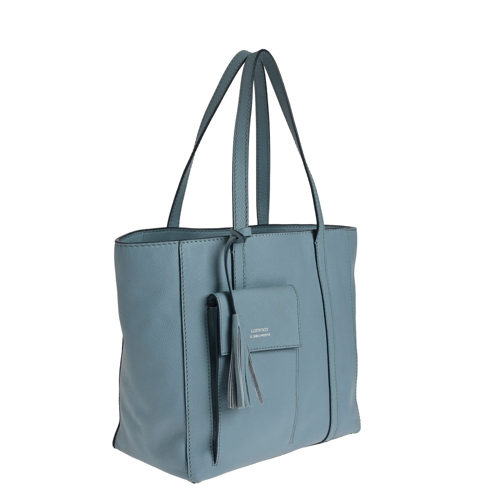 PARISIEN medium tote bag - Grained leather with front pocket