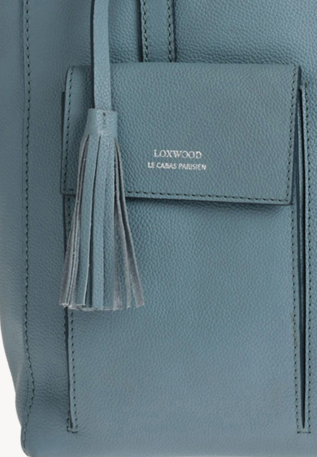 Cabas PARISIEN medium - Cuir grainé avec poche frontale