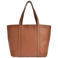 PARISIEN medium tote bag - Grained leather with front pocket