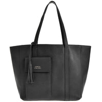 Cabas PARISIEN medium - Cuir grainé avec poche frontale