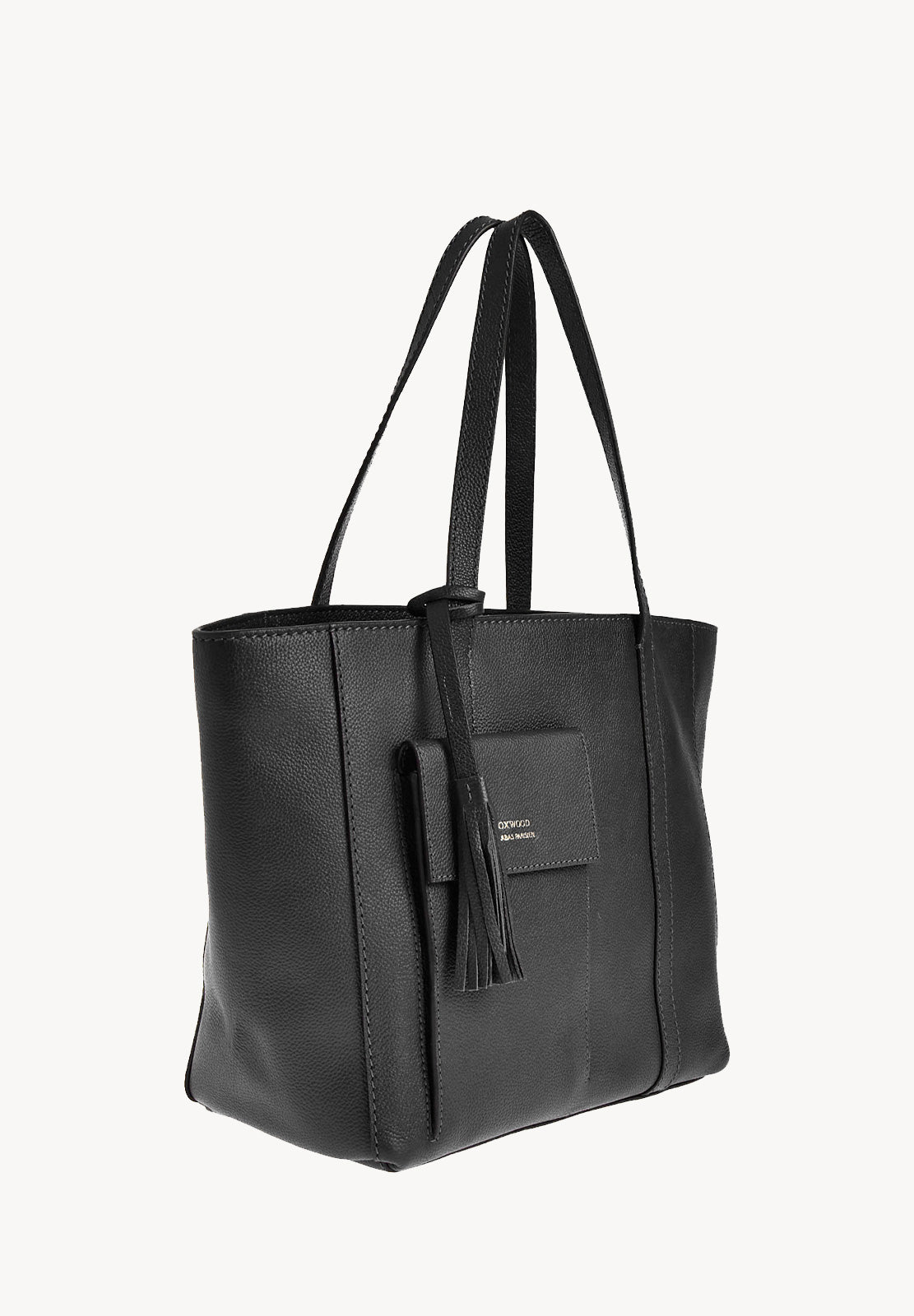 PARISIEN medium tote bag - Grained leather with front pocket