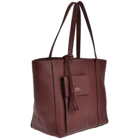 PARISIEN medium tote bag - Grained leather with front pocket