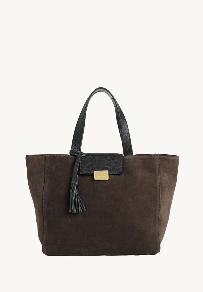 Cabas PARISIEN medium en cuir velours