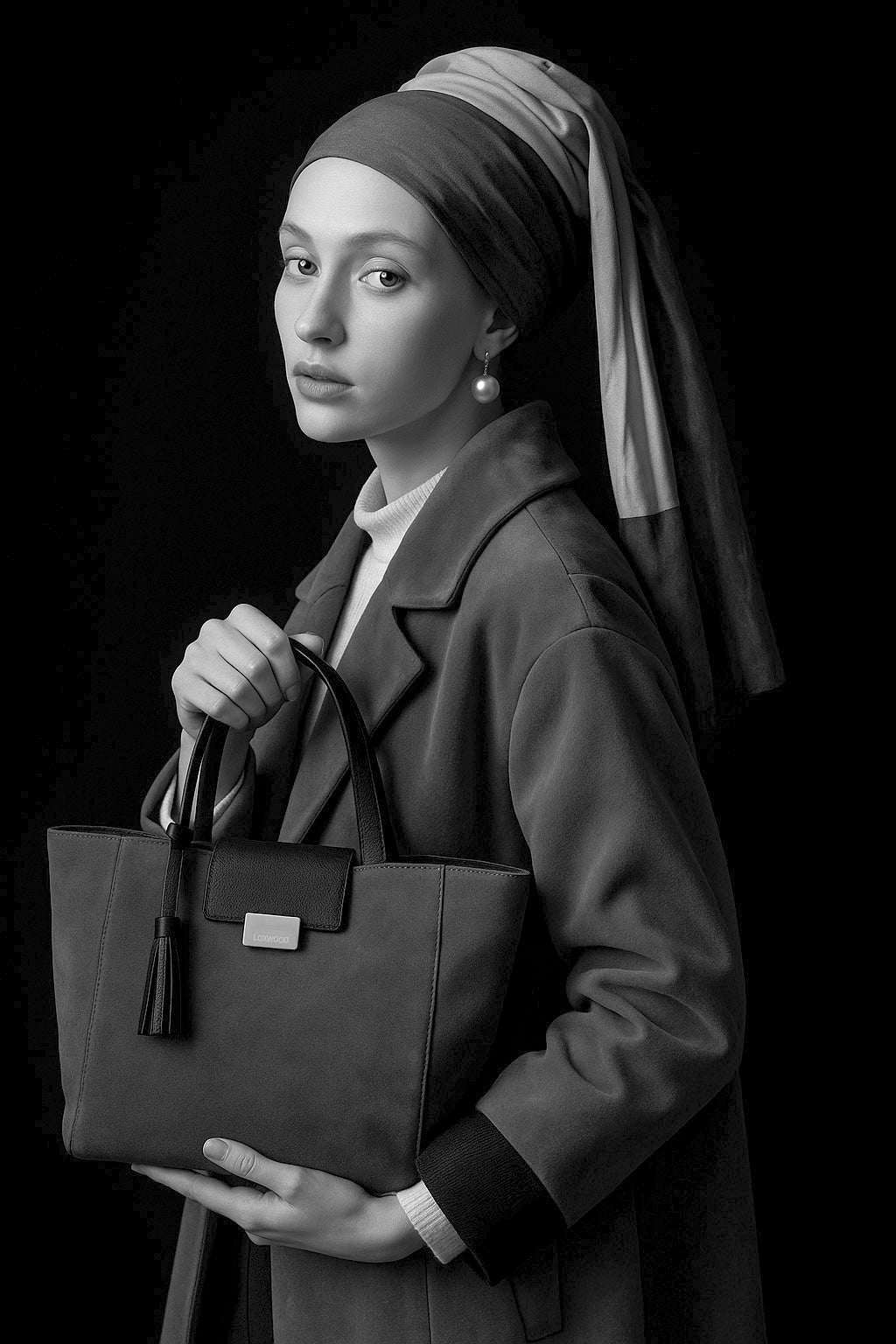 PARISIEN medium suede tote bag