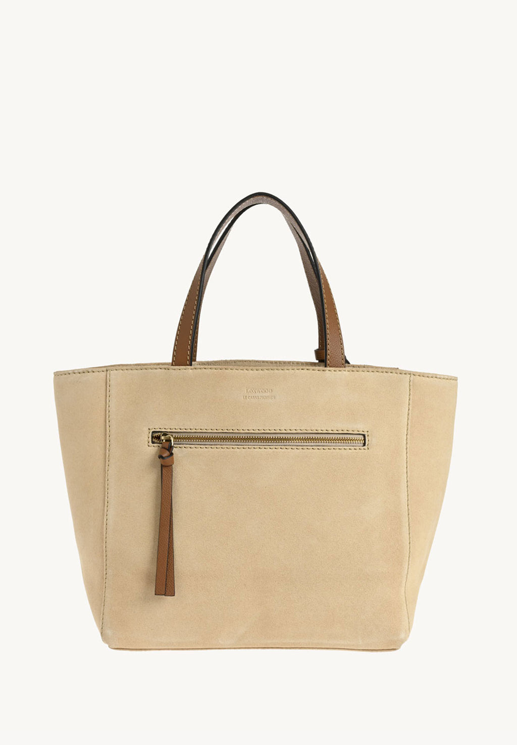 Cabas PARISIEN medium en cuir velours motif cœur