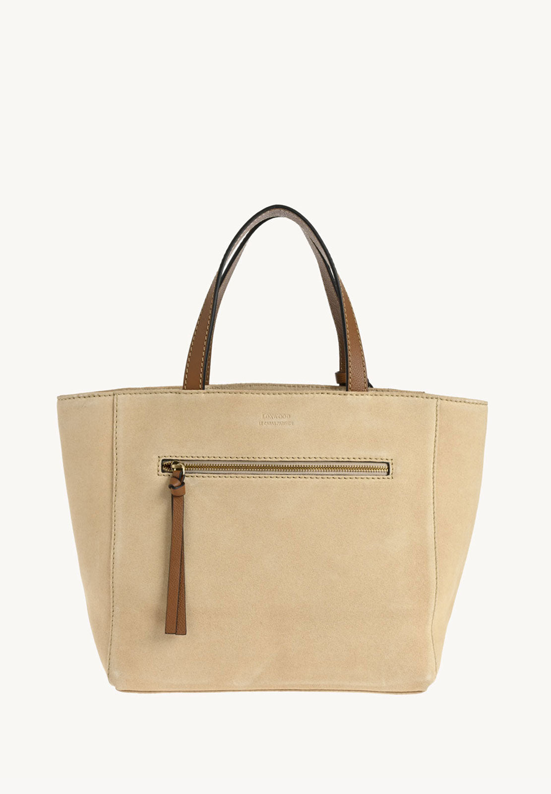 Cabas PARISIEN medium en cuir velours motif cœur