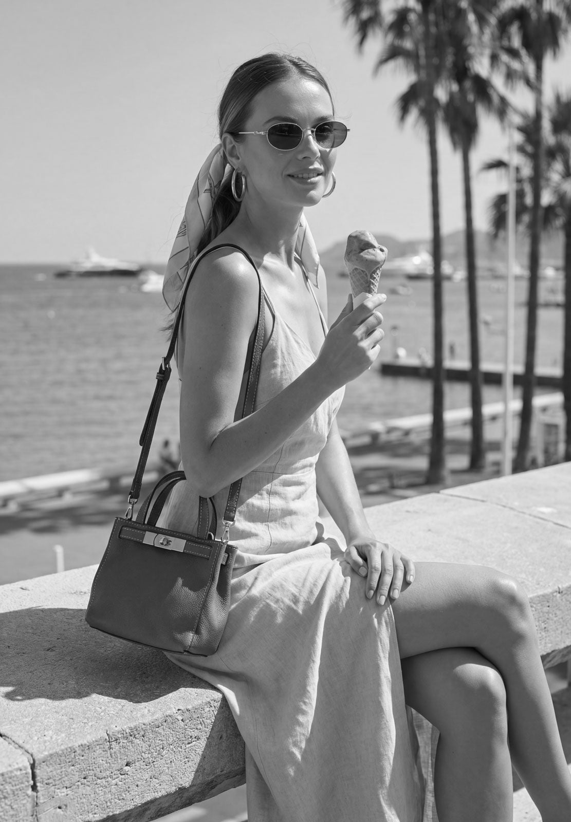 BABY NANOU - Mini crossover en cuir grainé