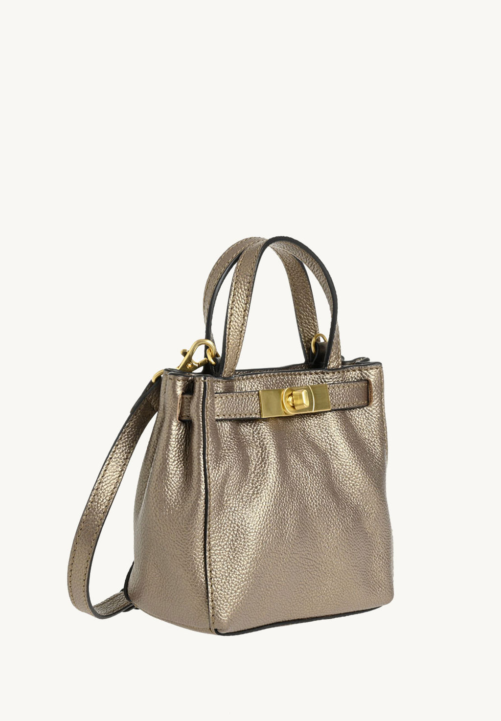 BABY NANOU - Mini crossover in grained leather