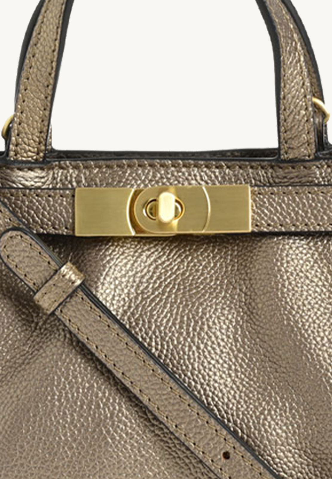 BABY NANOU - Mini crossover in grained leather