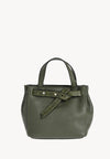 BABY NANOU - Mini crossover in grained leather and crocodile print