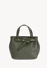 BABY NANOU - Mini crossover in grained leather and crocodile print