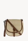 LIVIA Sac besace en raphia et cuir Natural