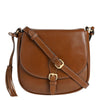 LIVIA - Smooth leather crossover bag