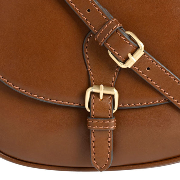 LIVIA - Smooth leather crossover bag