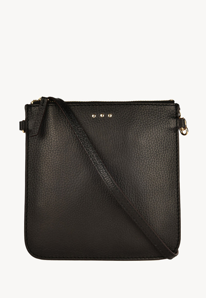 FLOPPY - Sac pochette en cuir grainé Noir