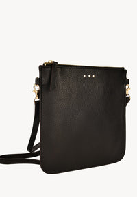 FLOPPY - Sac pochette en cuir grainé Noir