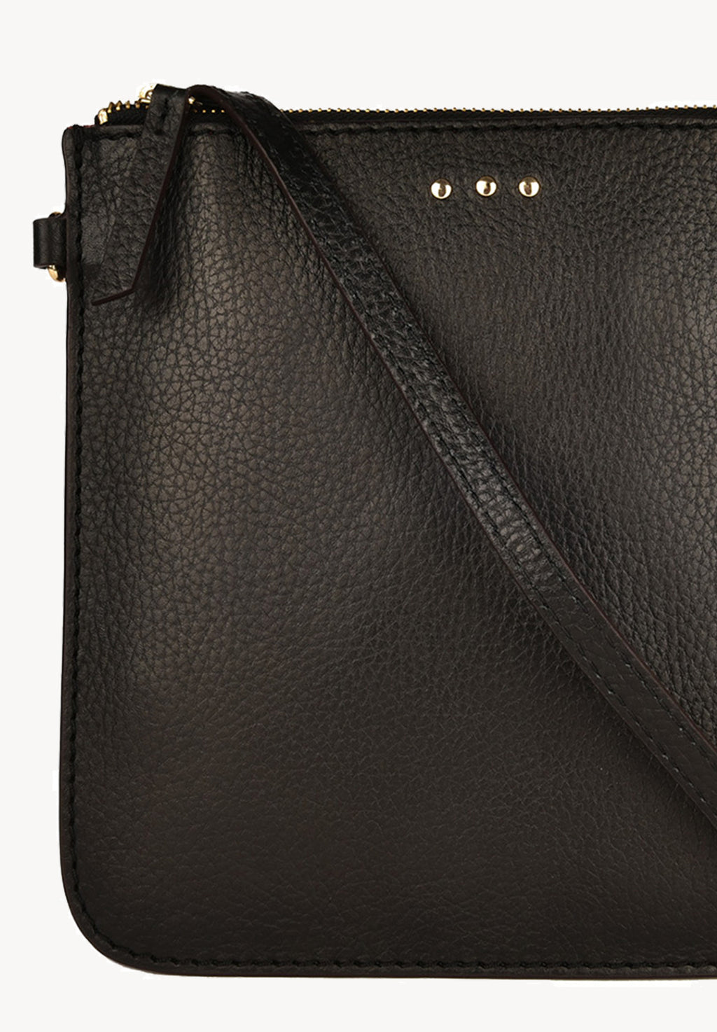 FLOPPY - Sac pochette en cuir grainé Noir