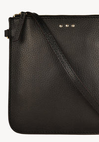 FLOPPY - Sac pochette en cuir grainé Noir
