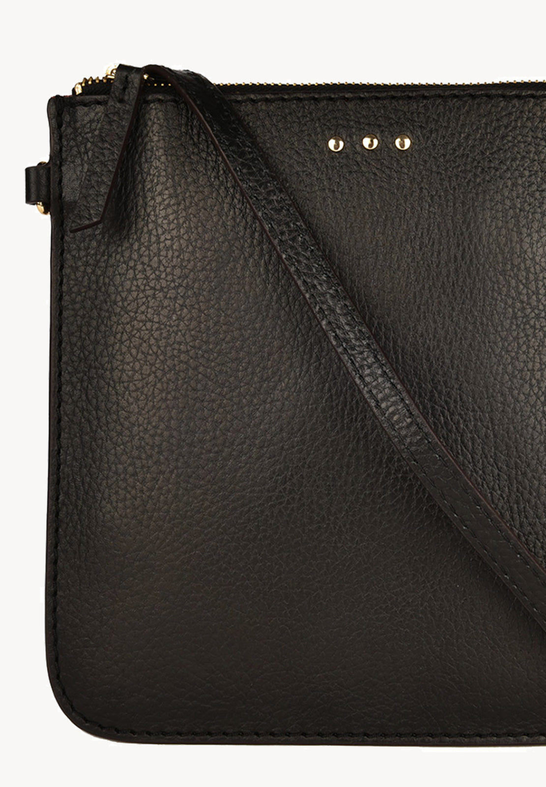 FLOPPY - Sac pochette en cuir grainé Noir