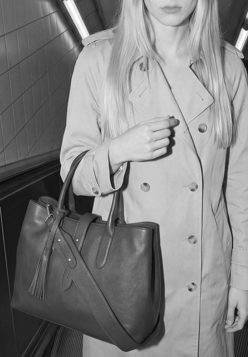 MIA - Sac à main en cuir grainé avec bandoulière