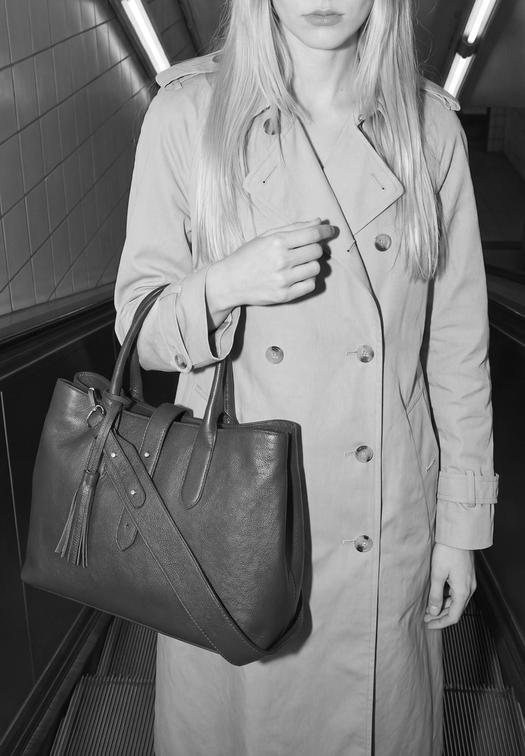 MIA - Sac à main en cuir grainé avec bandoulière