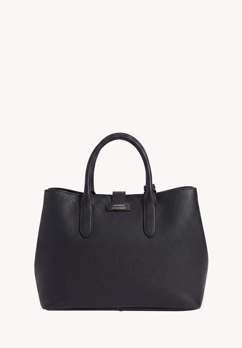 MIA - Grained leather shoulder bag Black