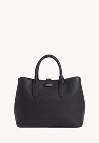 MIA - Grained leather shoulder bag Black