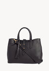 MIA - Grained leather shoulder bag Black