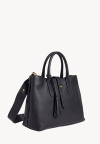 MIA - Grained leather shoulder bag Black