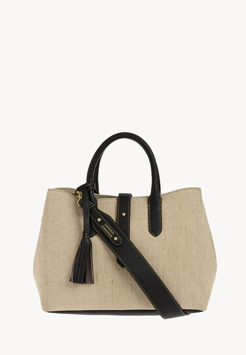MIA - Canvas and leather handbag with shoulder strap