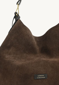 SHARON - Sac hobo en cuir velours